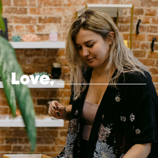 Woman looking at merchandise in a shop